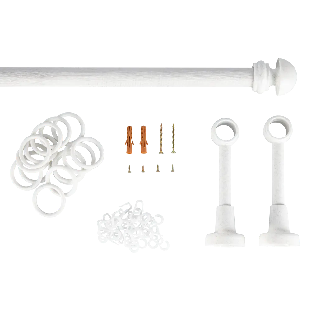 Карниз однорядный Санторини 200 см пластик РУССКИЕ КАРНИЗЫ STLM-2105196 - Вид №1