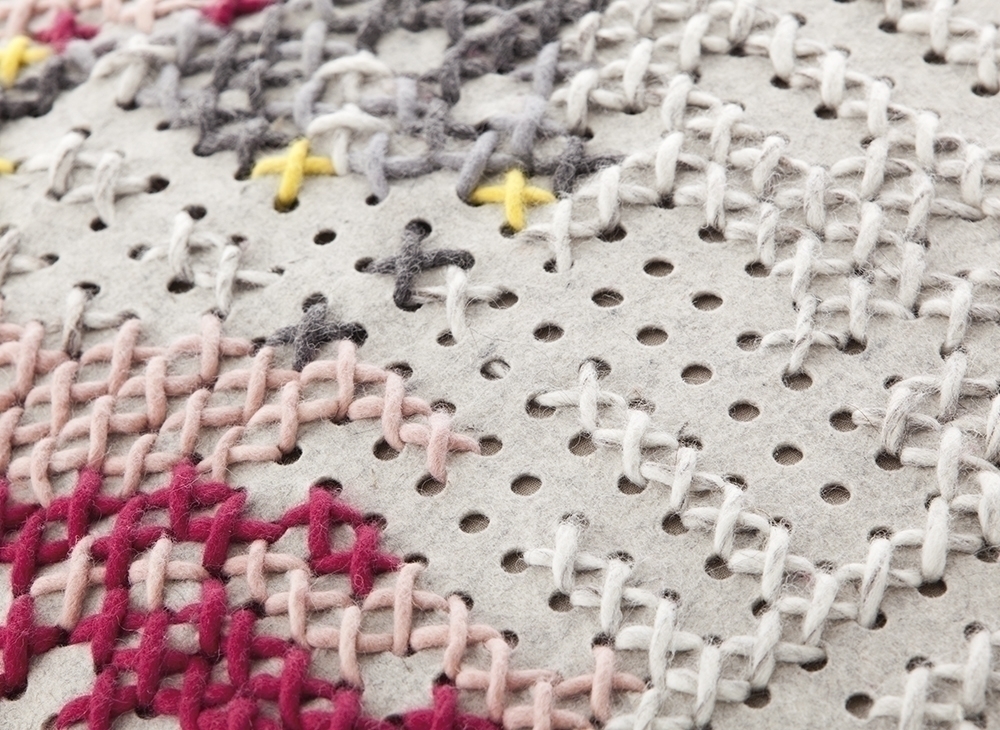 006589 Пуф Flowers. Natural GAN Canevas - Вид №1