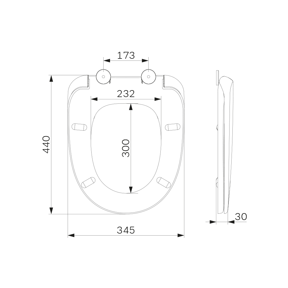 OP19800DPP Сиденье дюропласт для унитаза /norma Dorff Optima - Вид №3