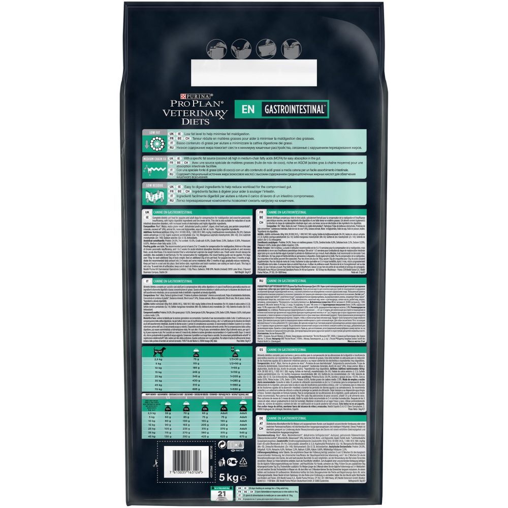 ПР0033145 Корм для собак Veterinary Diets EN Gastrointestinal при расстройствах пищеварения, сух. 5кг Pro Plan  - Вид №12