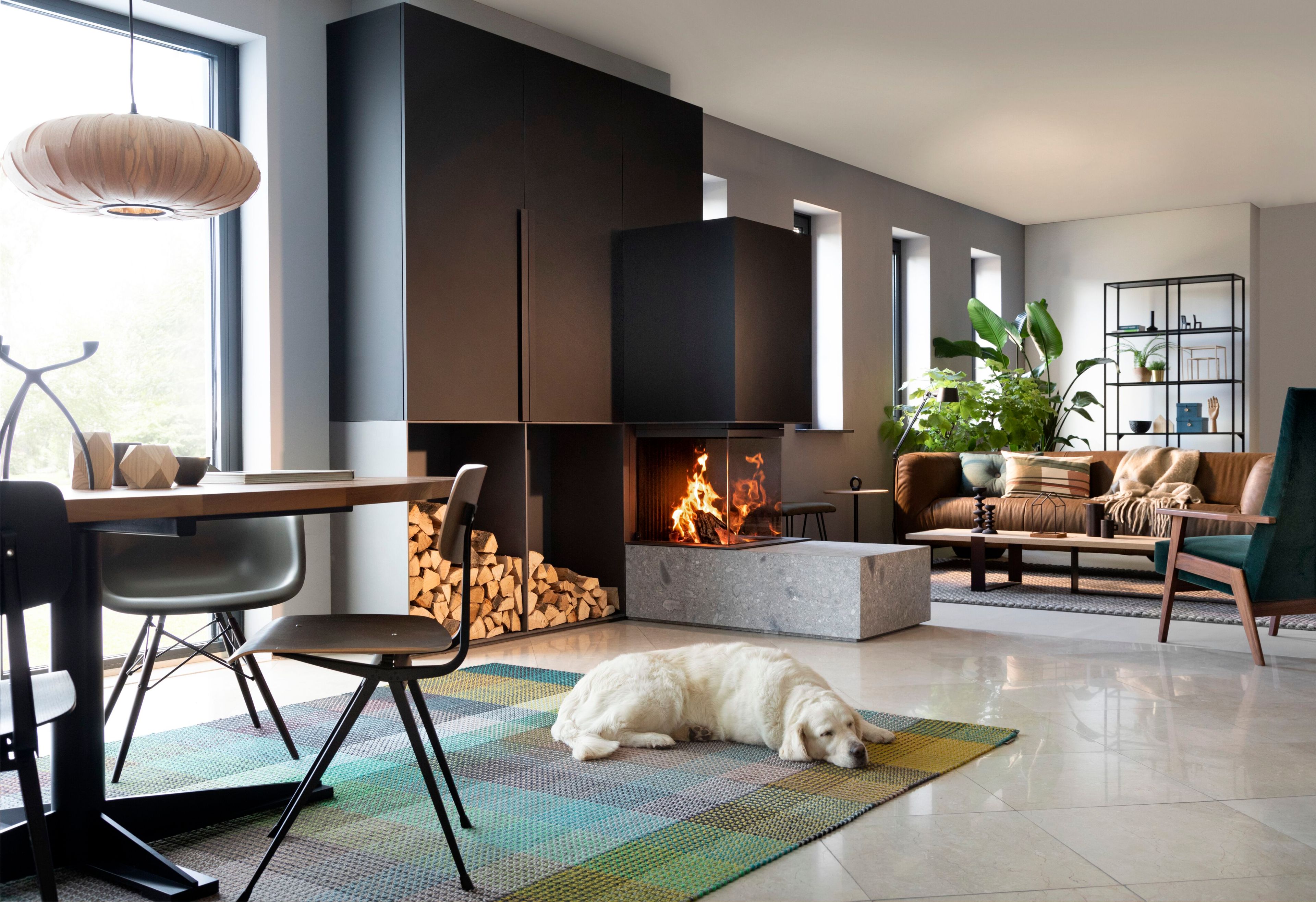 Дровяной камин с тройным фасадом KALFIRE W53/50R ARCH-00143454 - Вид №1