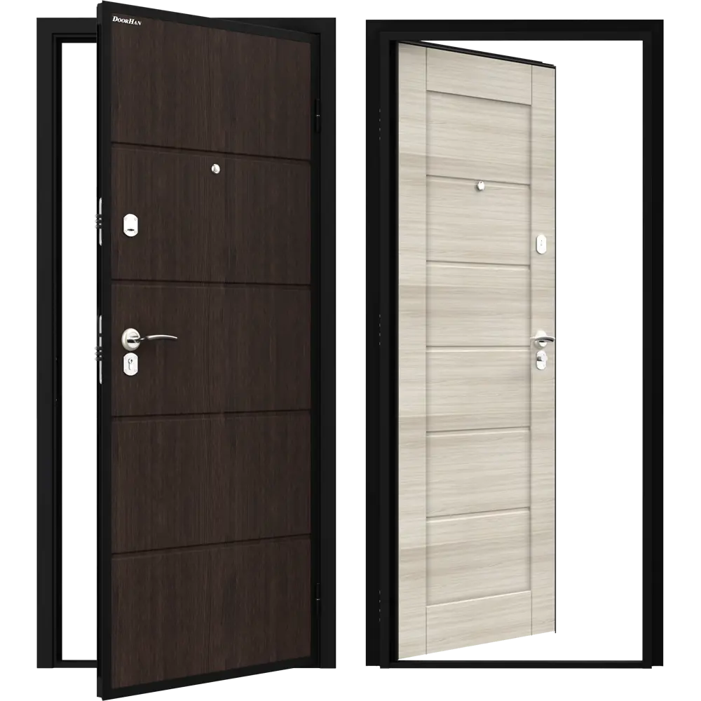 Дверь входная металлическая Оптим 98x205 см правая дуб седой DOORHAN STLM-2162552 - Вид №1