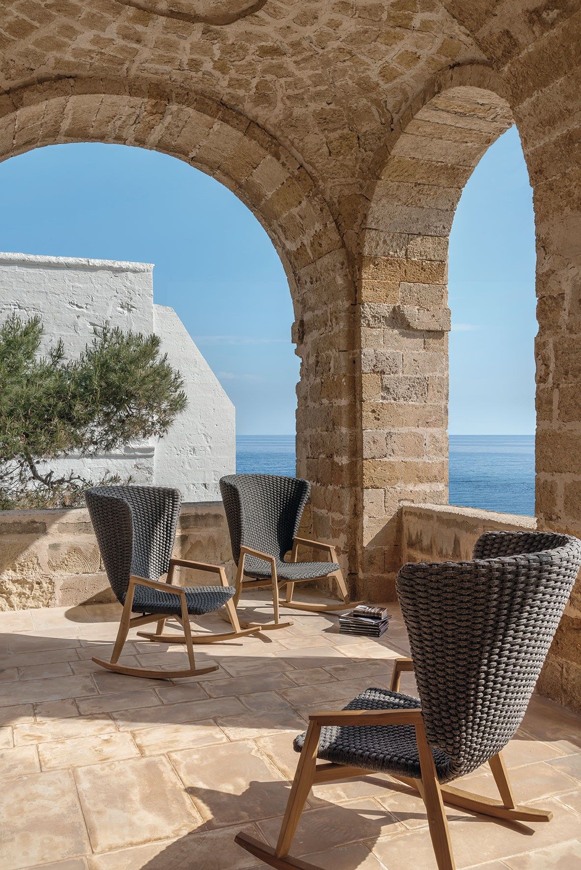 Тканевое кресло-качалка Ethimo Knit ARCH-00106246 - Вид №1