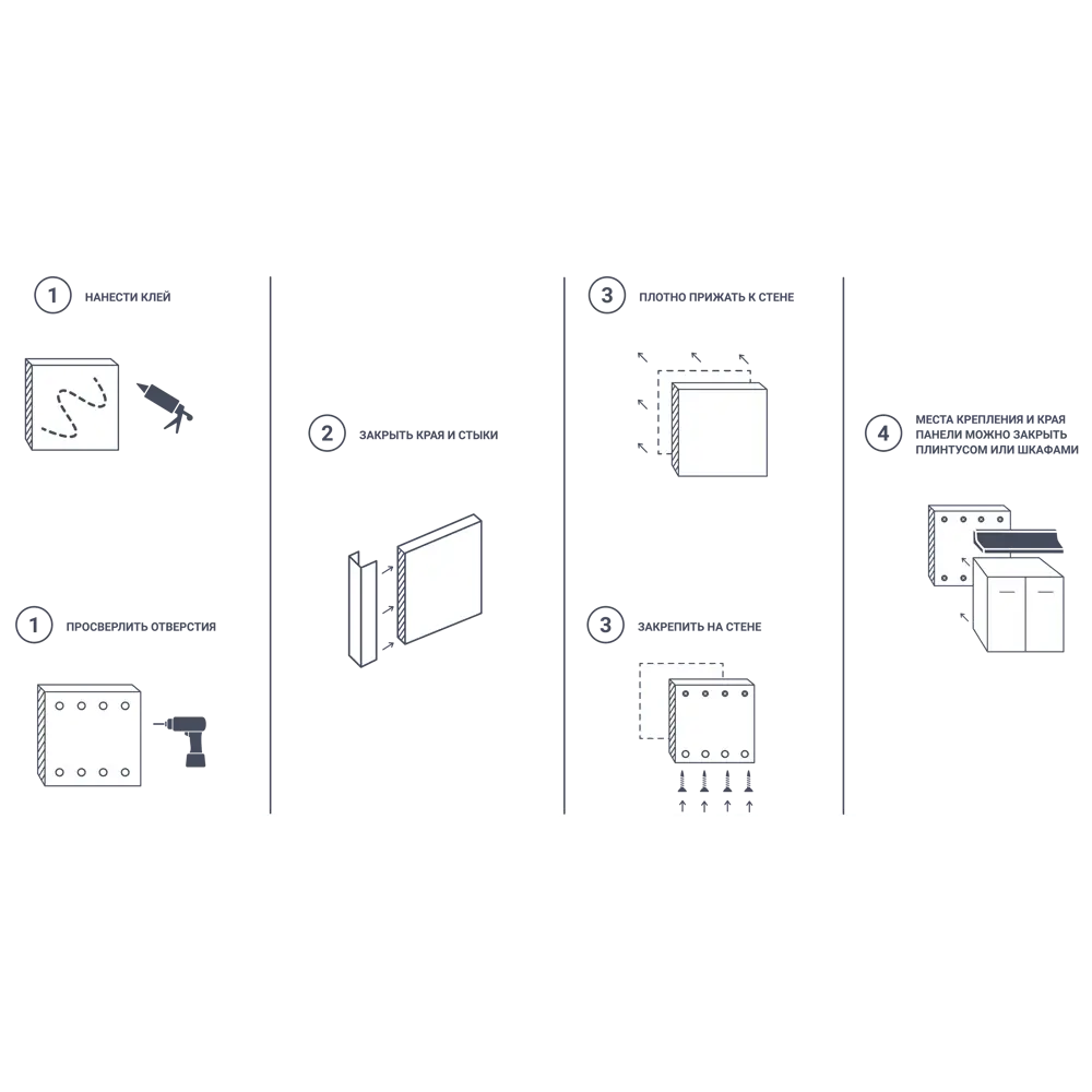 Стеновая панель для кухни KONSENSA Бетон светлый 240x0.6x60 см ДСП цвет серый STLM-2074086 - Вид №5