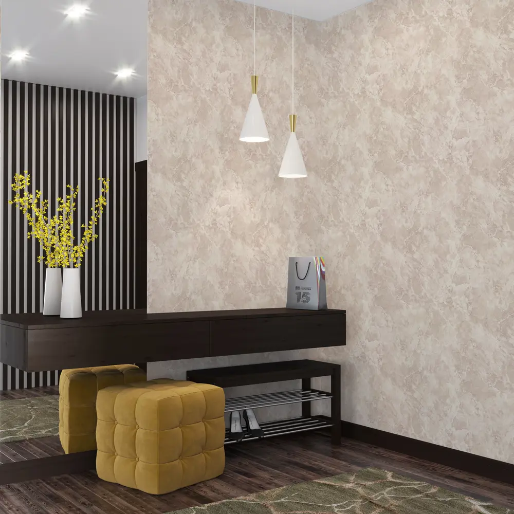 Обои флизелиновые Палитра Marmara бежевые 1.06 м PL71506-12 82912536 STLM-2137013 - Вид №3