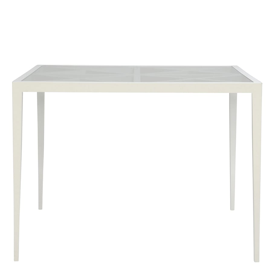 Алюминиевый и стеклянный квадратный обеденный стол JANUS et Cie Azimuth ARCH-00067207 - Вид №1