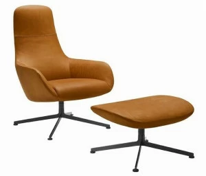 Zanotta Кресло поворотное со съемным чехлом с подставкой для ног