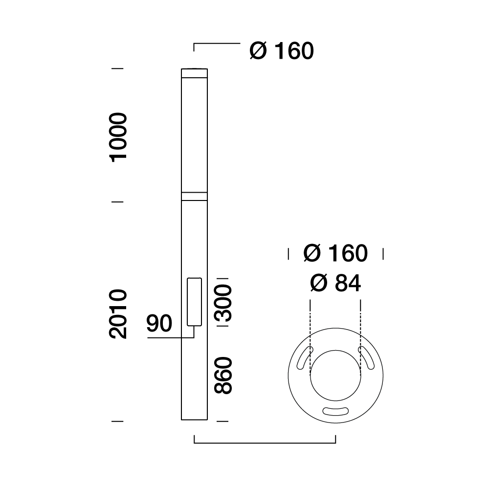 3365663 Уличное освещение  Platek TUBE  TUBE H. 3000 mm - LED 4000K - Вид №10