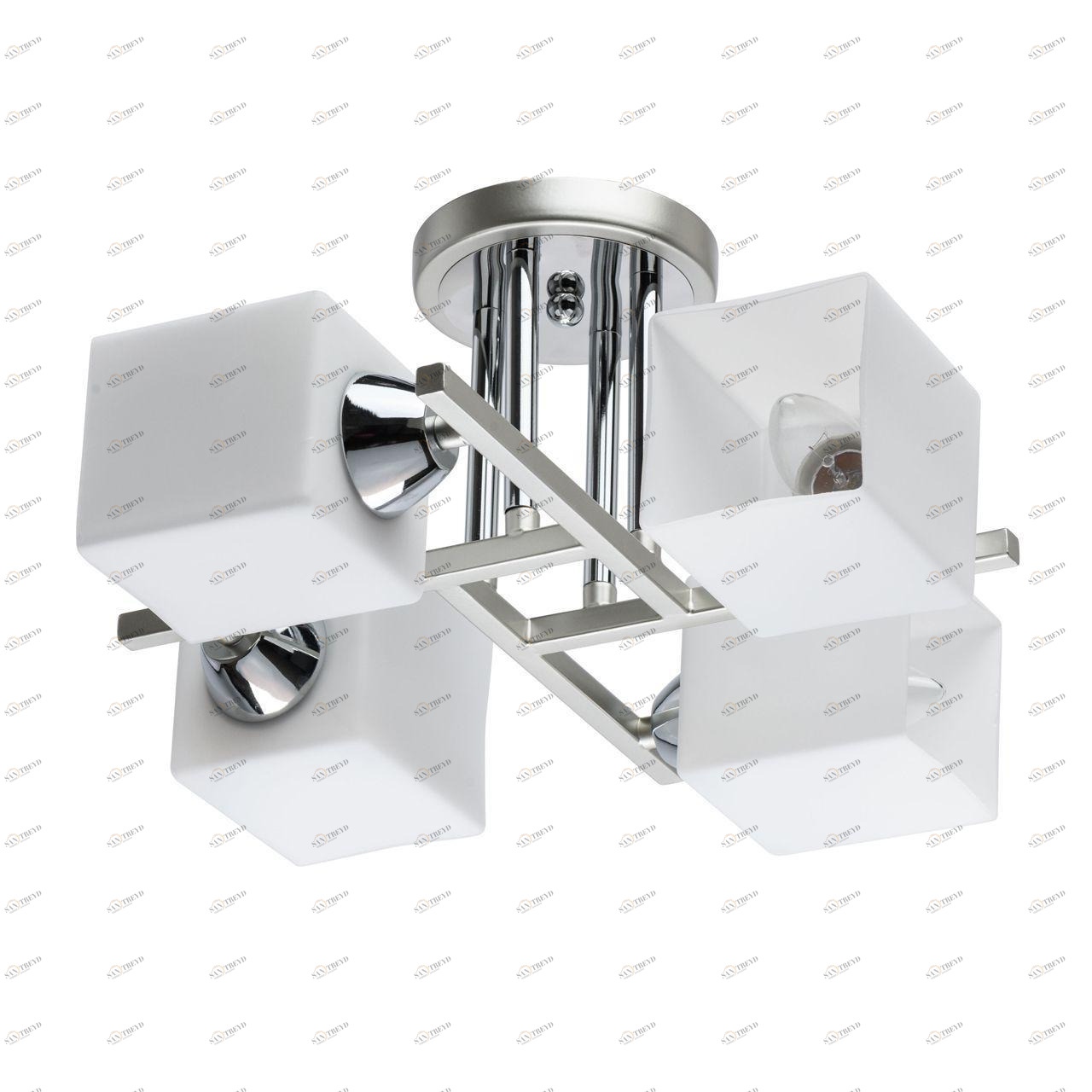 Потолочная люстра De Markt City Тетро 673015204 DE MARKT ТЕТРО 328386 Белый;серебро 