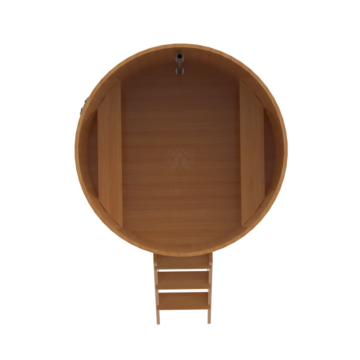 1207 Купель круглая из лиственницы d=1,50х1,2 натуральная премиум Alyarus  - Вид №4