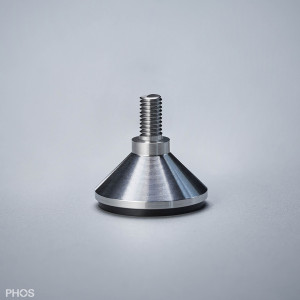 MF30-15 Мебельная ножка ø3 см, высота 1,5 см, из массивной нержавеющей стали, матовая PHOS