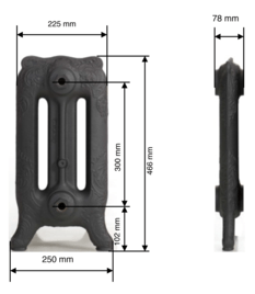 Чугунный радиатор GuRaTec Apollo 350 13 секций 7836 - Вид №1
