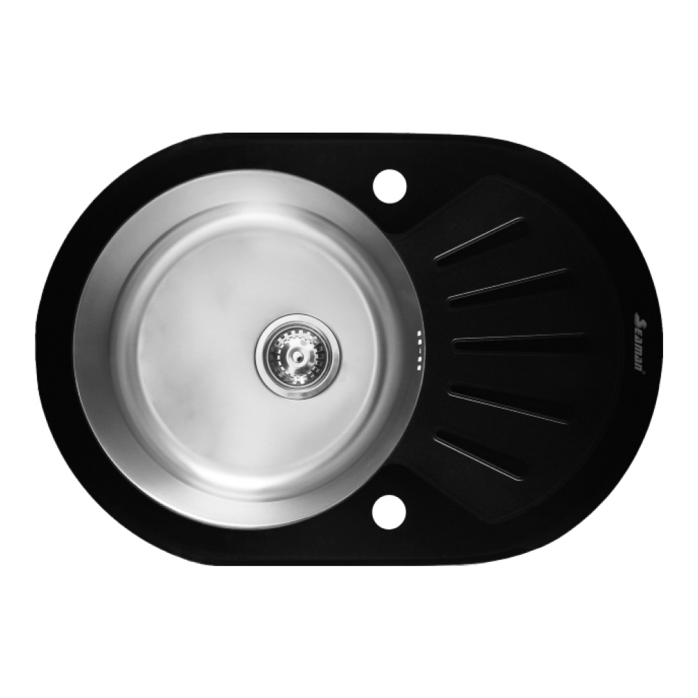 Кухонные мойки Eco Glass SMG-730B.B SEAMAN 
