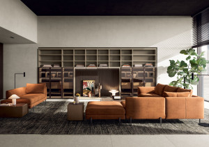 Угловой диван из ткани