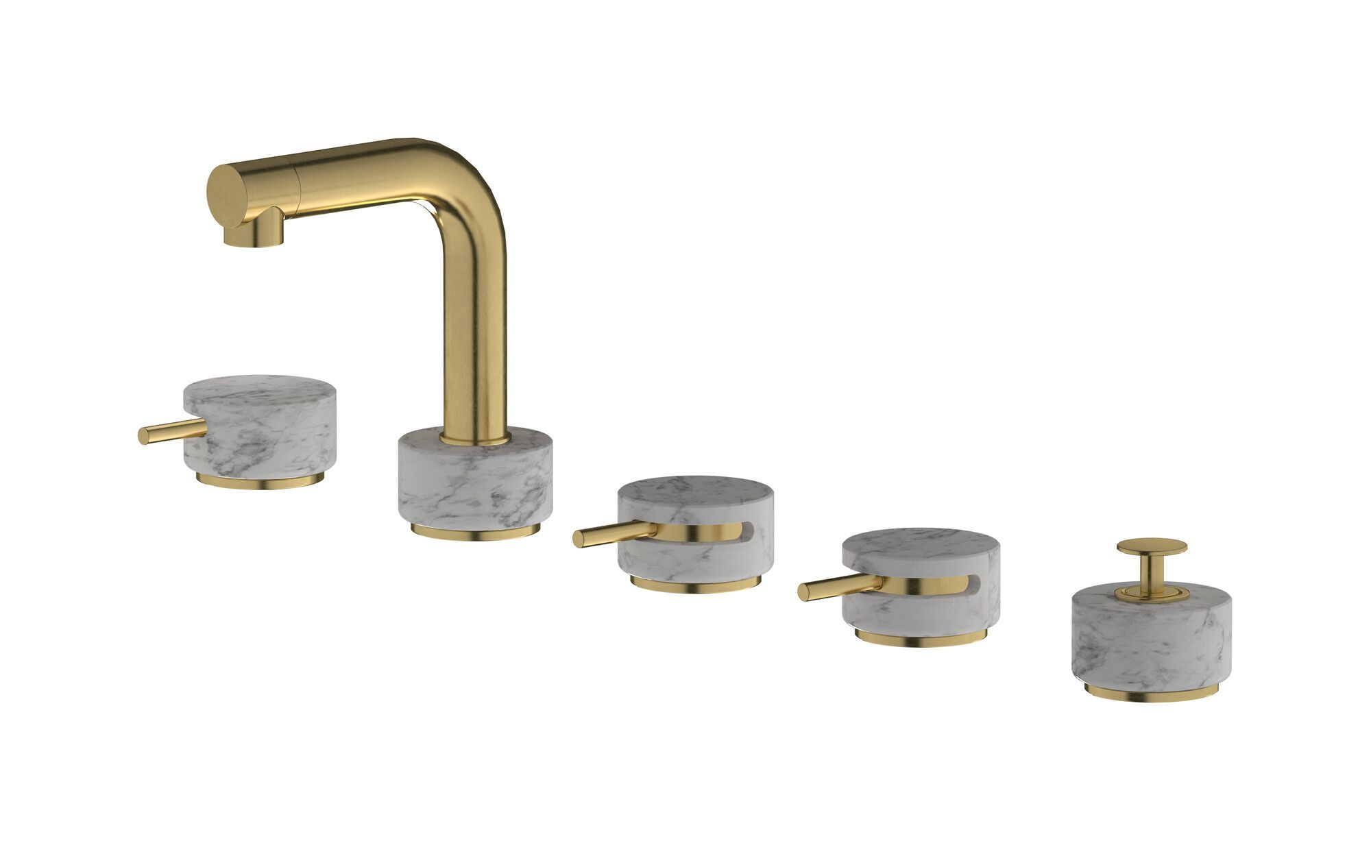 Смеситель для ванны с 5 отверстиями IB мрамор + мрамор Elle ARCH-00085878 - Вид №7