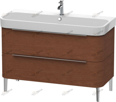 H2637501313 Тумбочка напольная Happy D.2 #H26375 1175 x 480 мм Американский орех, натуральный шпон Duravit