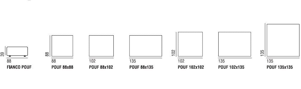 Съемный пуф из ткани Verzelloni ARCH-00144660 - Вид №6