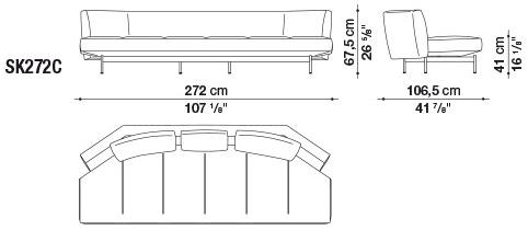 B&B Italia Модульный тканевый диван Saké sun-id-1382720 - Вид №2