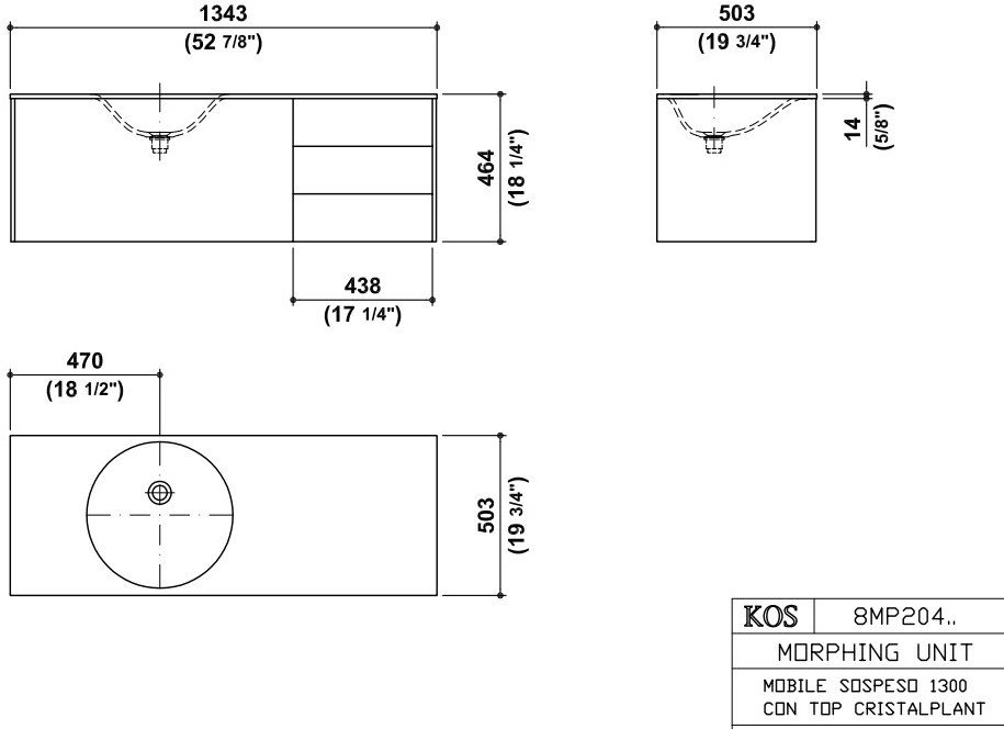 Kos by Zucchetti Подвесная тумба под умывальник Morphing sun-id-1448190 - Вид №7