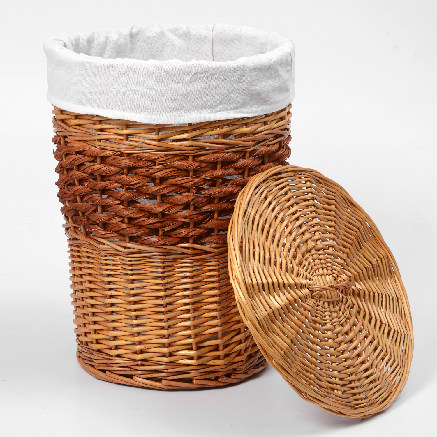 WB-410-L Main Плетеная корзина для белья с крышкой WasserKRAFT  - Вид №1