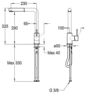 Fir Italia Смеситель для кухни на столешнице Modern kitchens 8476102 - Вид №3