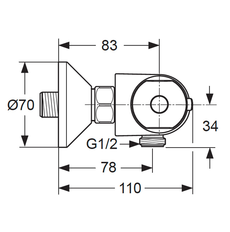 A6193AA Термостатический смеситель для душа VIDIMA V-STYLE - Вид №2