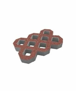 Тротуарные плиты "ГАЗОННАЯ РЕШЕТКА" - Б.1.ГР.8 (Гранит) Красный