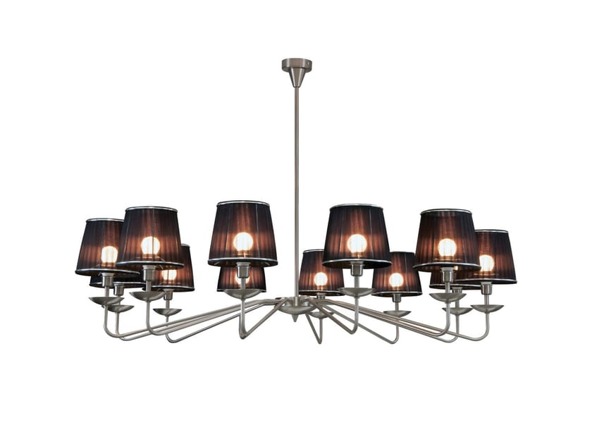 Металлический и тканевый светодиодный подвесной светильник Lampex Italiana NOVA ARCH-00090610