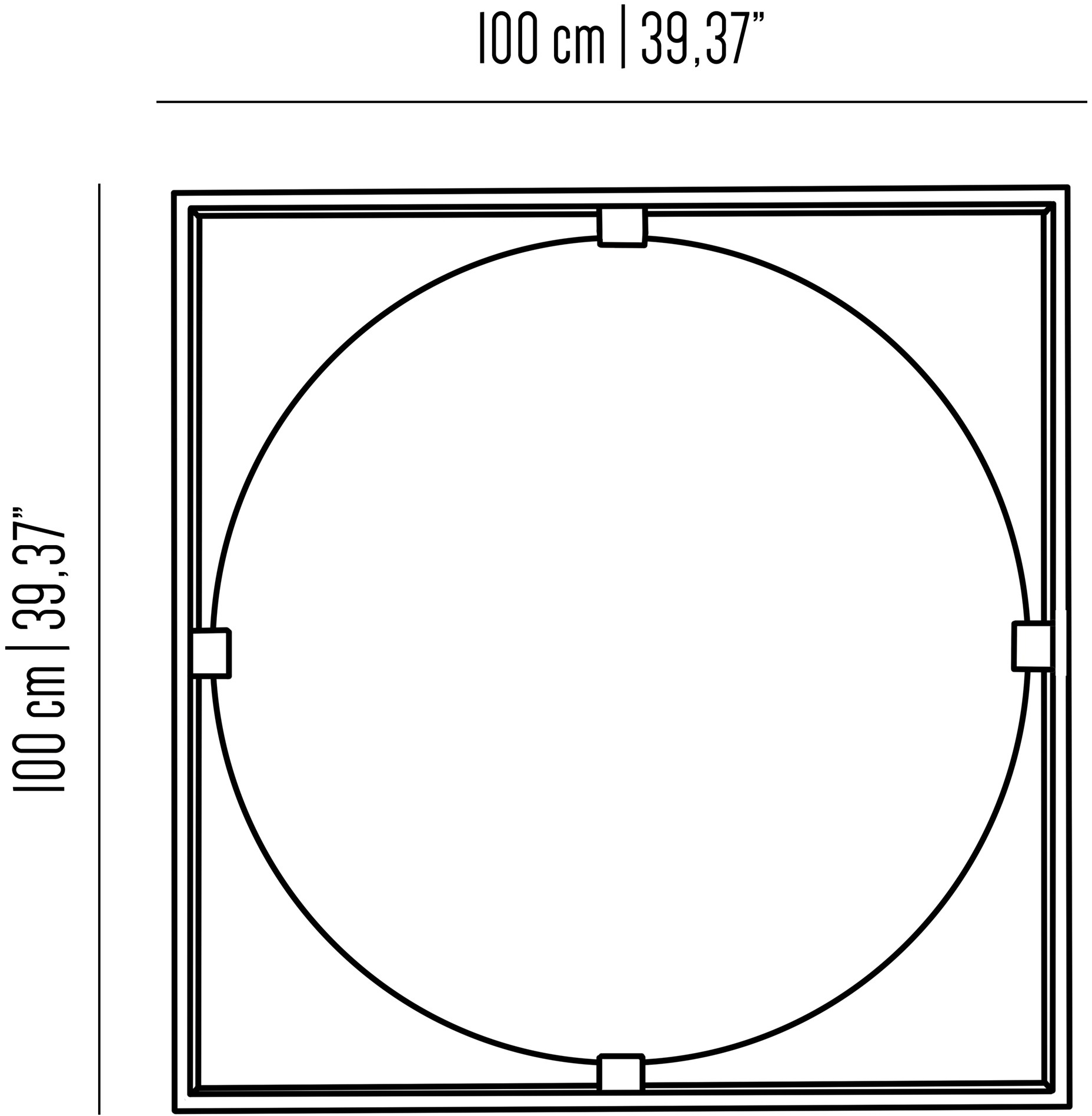 Il Bronzetto Круглое зеркало из латуни с рамкой Timeless Urb 50 - Вид №3