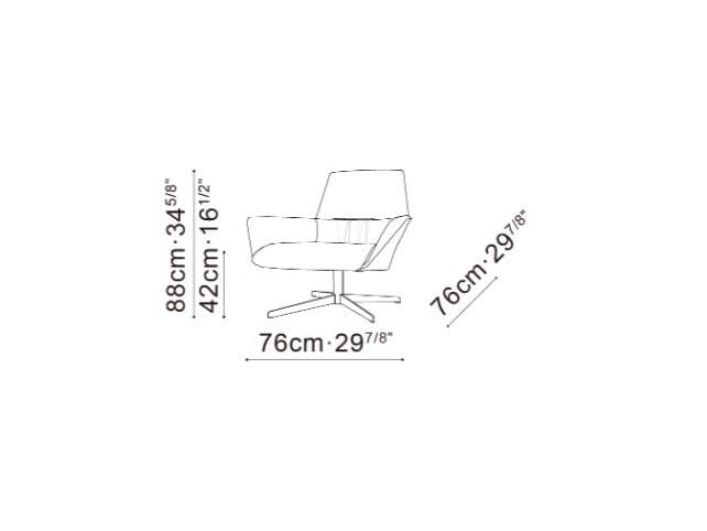 Бархатное спицевое вращающееся кресло CAMERICH Цин ARCH-00100487 - Вид №2