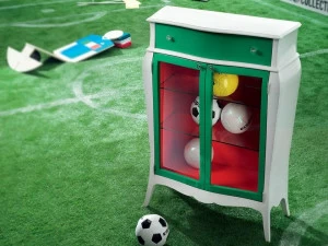 Modenese Gastone Буфет из лакированного дерева и стекла с распашными дверцами Football Art. 3