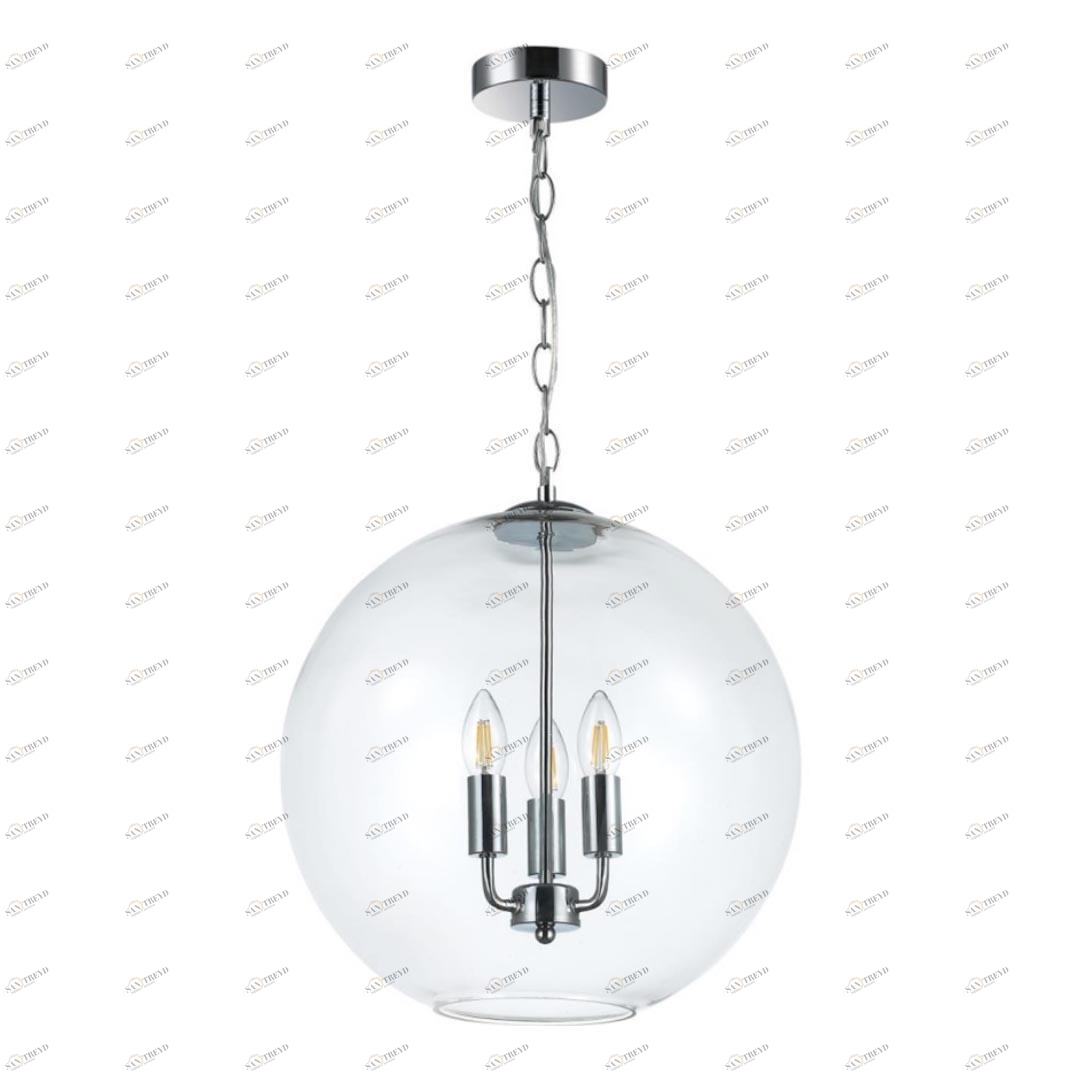 Подвесная люстра Favourite Bulla 2294-3P FAVOURITE ДИЗАЙНЕРСКИЕ, BULLA, ШАР 220422 Хром 
