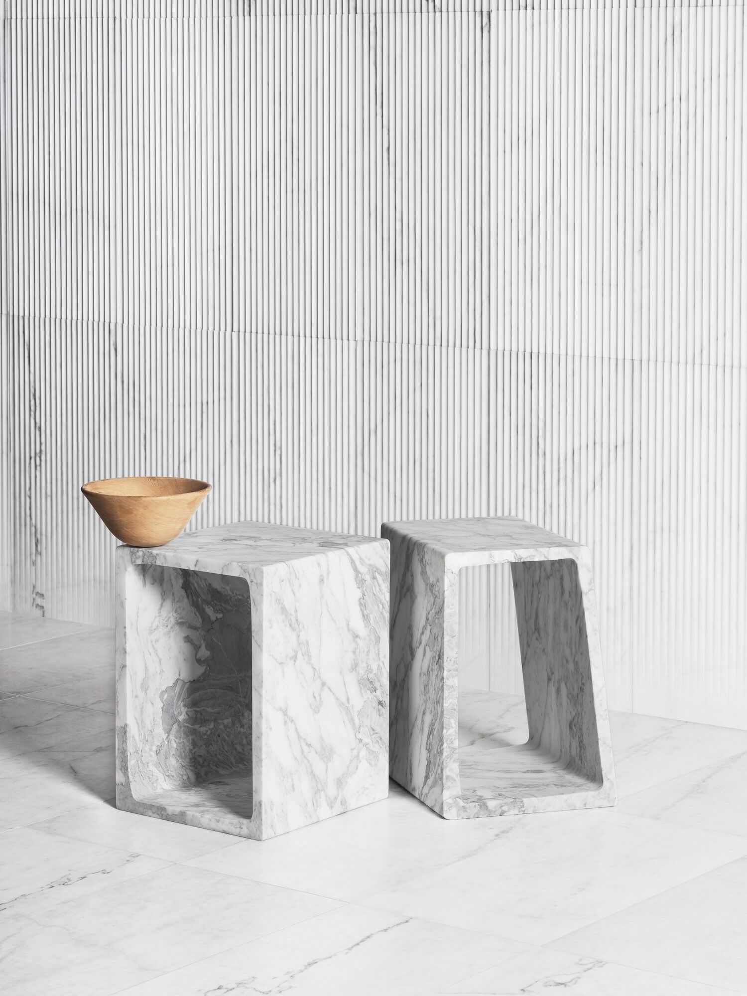 Мраморный отдельно стоящий настенный книжный шкаф LUCE DI CARRARA MARMERIA ARCH-00034268 - Вид №2