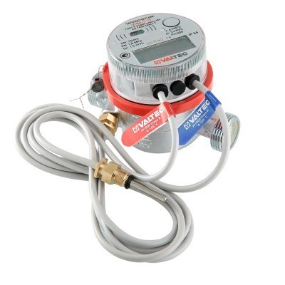 VHM-T-15/0,6-МИ-O Теплосчетчик квартирный с тахометрическим расходомером, выходом M-BUS и блоком импульсных входов/выходов Valtec 15/0,6/обратный 