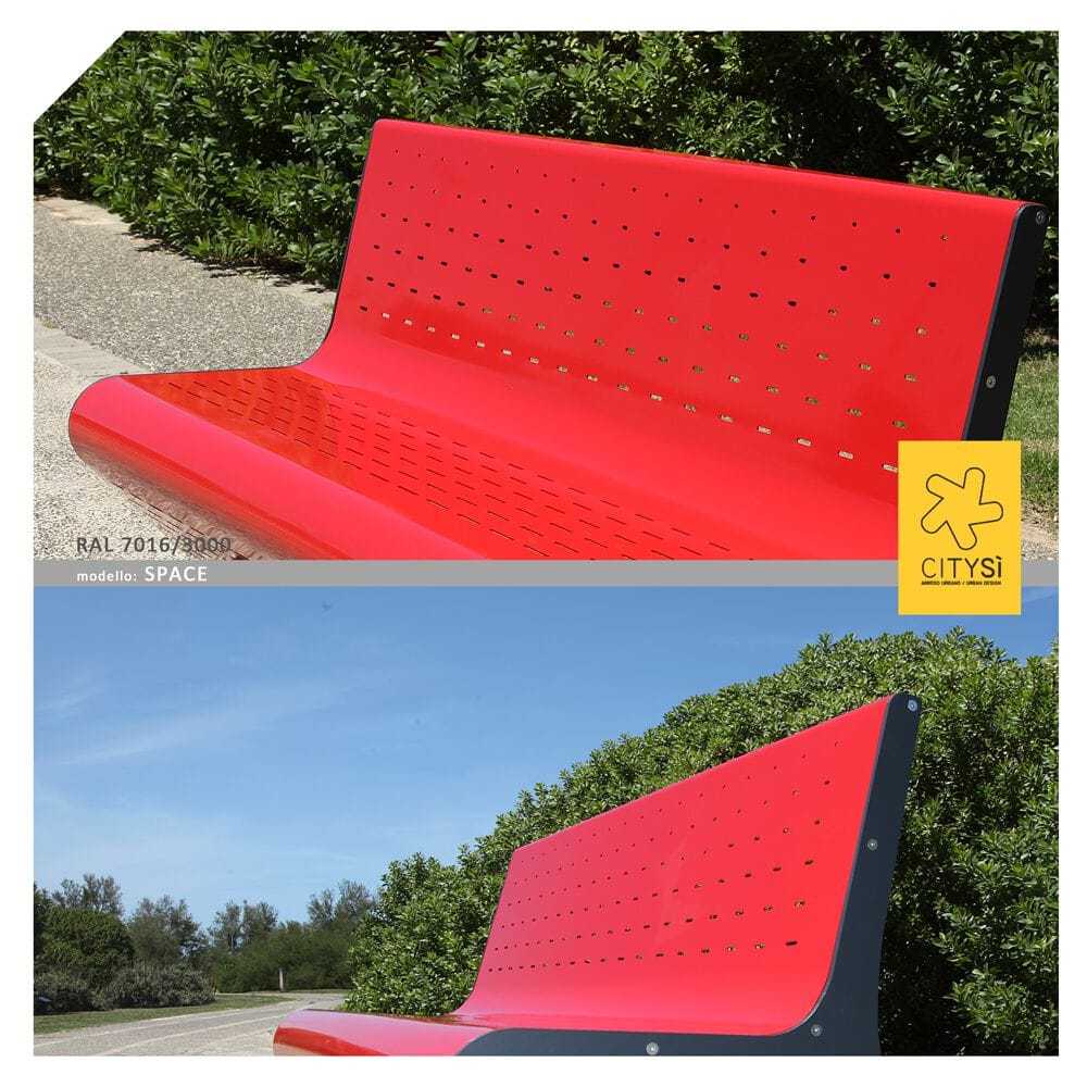 Стальная скамья со спинкой CITYSì SPACE ARCH-00140030 - Вид №3