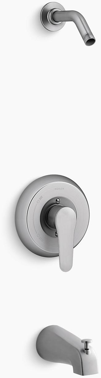 KOHLER Панель для ванны и душа July  Rite-Temp с рычажной ручкой и скользящим изливом, без насадки для душа K-TLS98007-4-G 