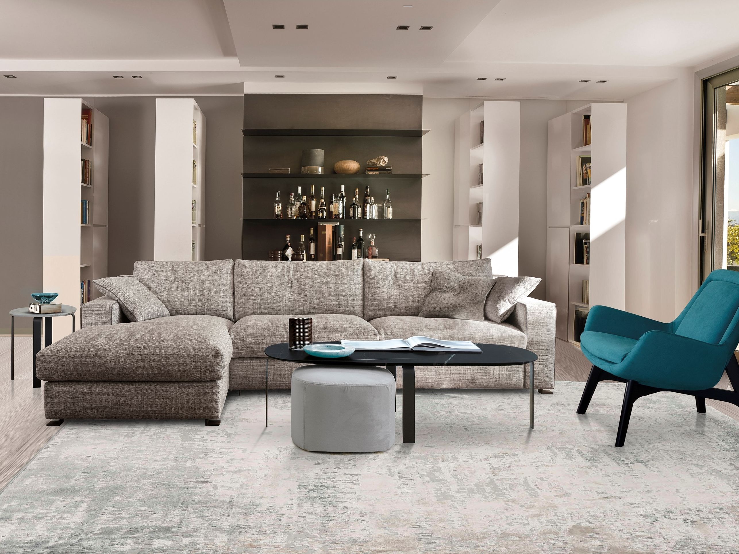 Модульный тканевый диван с полуостровом CTS SALOTTI ARCH-00110979 - Вид №1