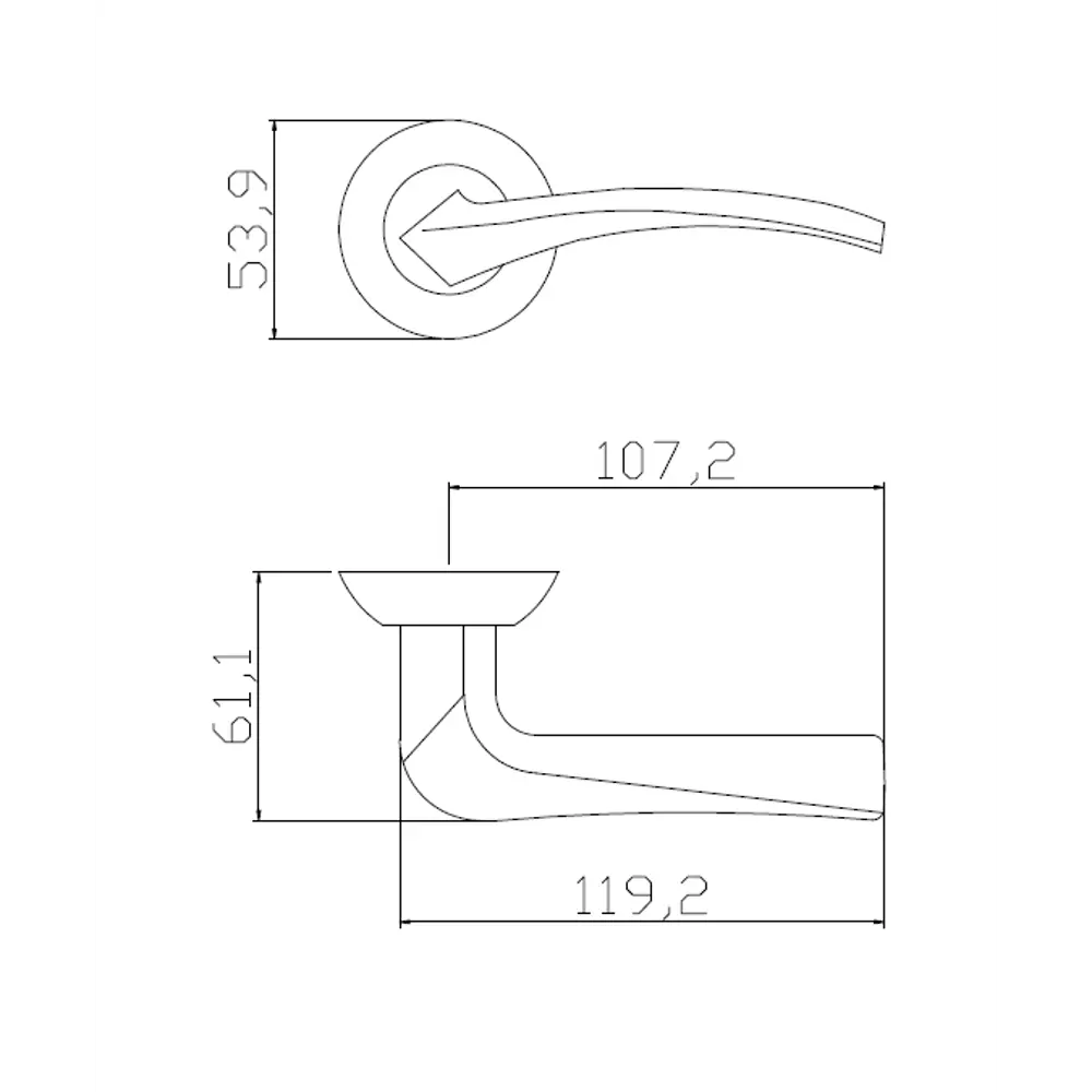 Дверные ручки EDSON EDS-36H-R1 золотые для межкомнатных дверей 85170620 STLM-0059419 - Вид №4