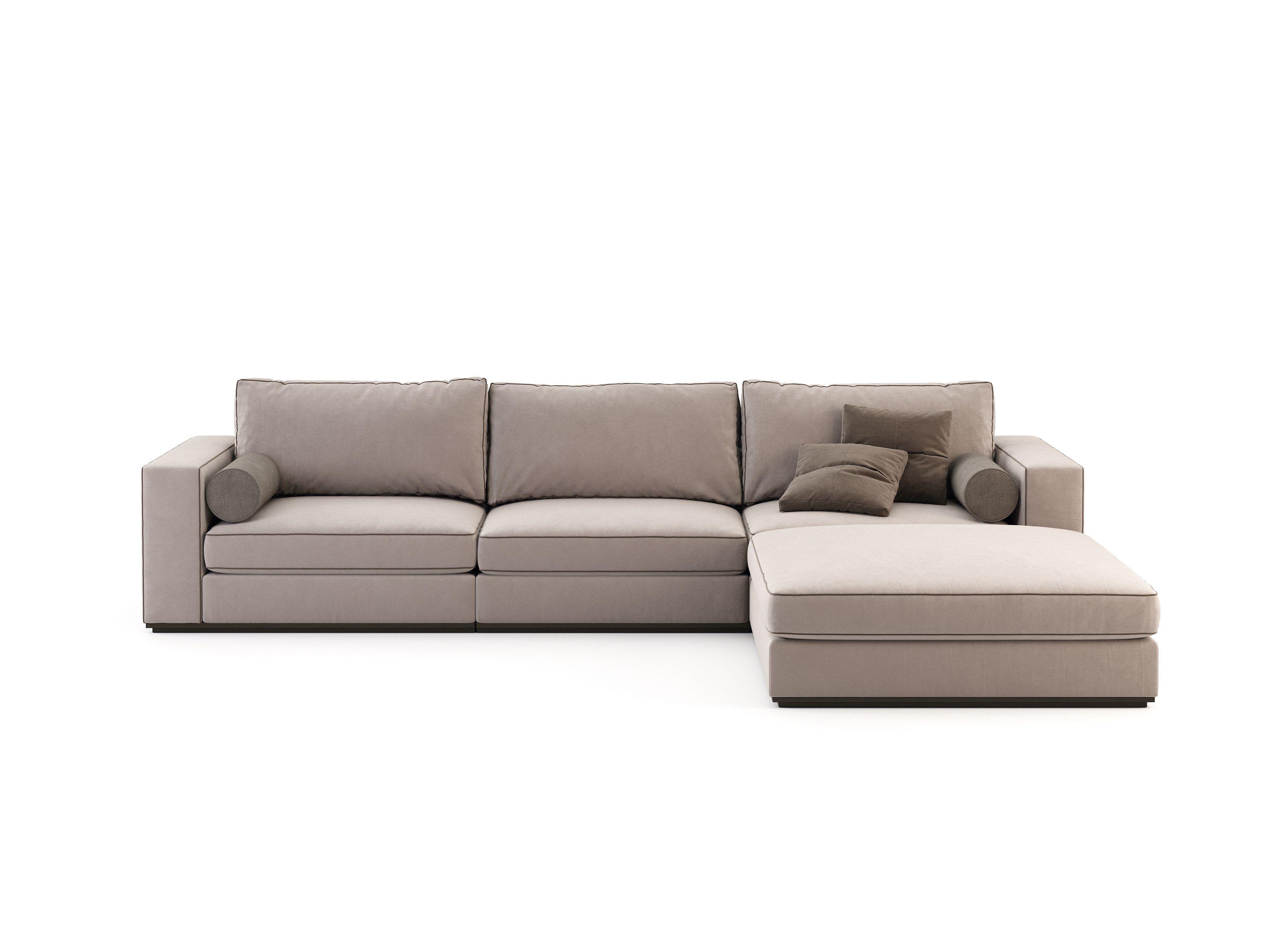 Бархатный диван с полуостровом Stylish Club Fortune ARCH-00130179 - Вид №1