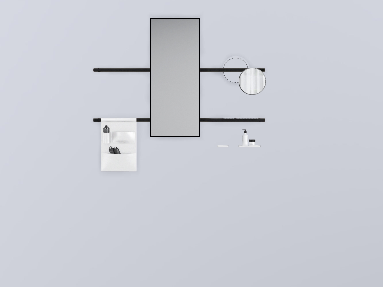 SWSTR-NM+SWSPR-NM+SWSPI-NM+SWM10-BI+SWM20-BI+SWSCR-BI прямоугольный стали cielo Siwa Ceramica Cielo
