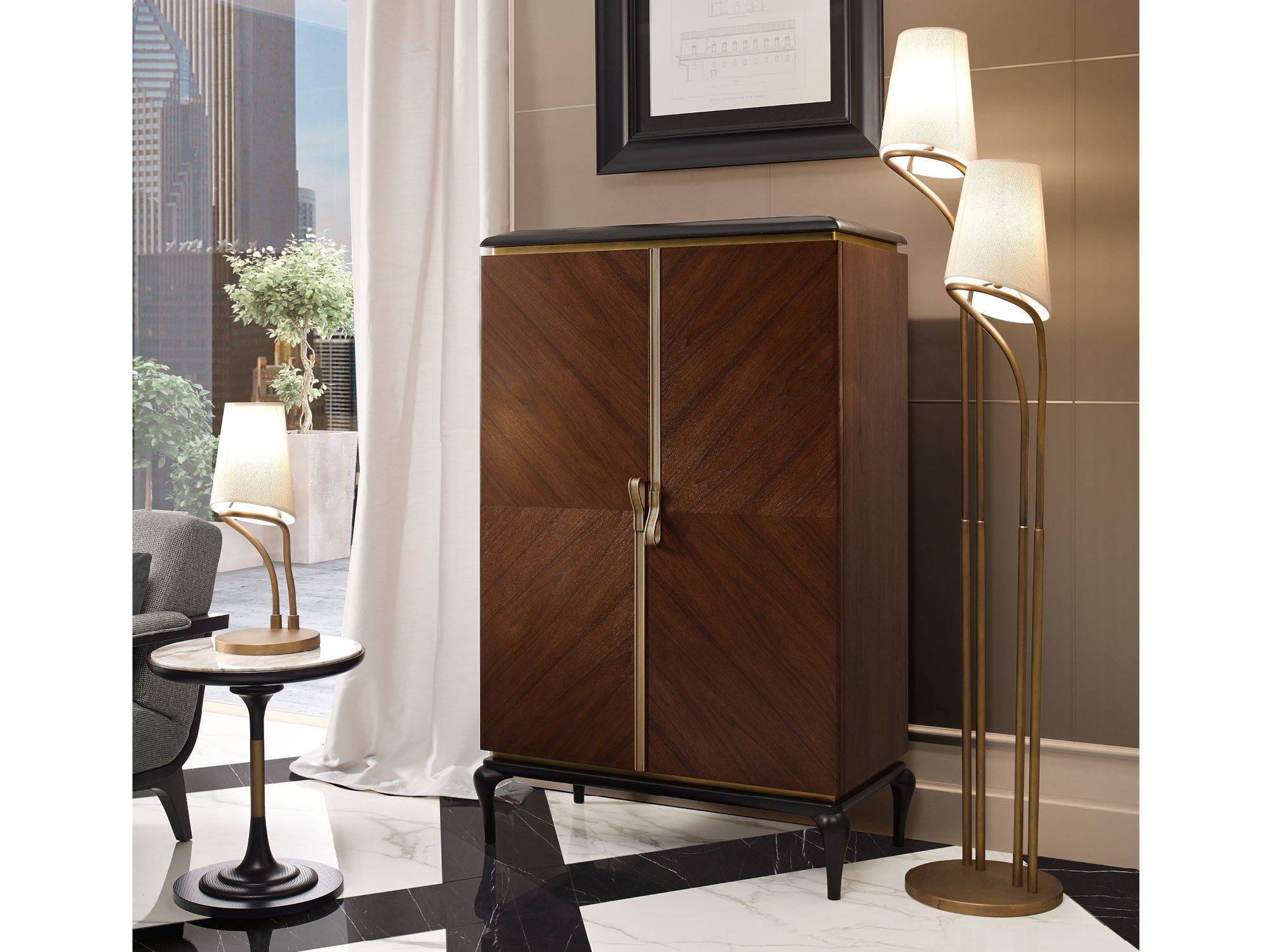 Латунь торшер A.R. Arredamenti Dilan ARCH-00129512 - Вид №1