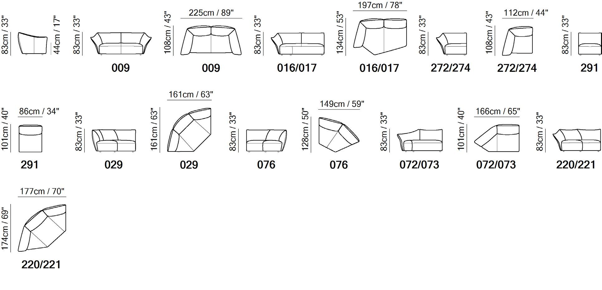 3-местный тканевый диван Natuzzi Italia TIMELESS ARCH-00089102 - Вид №5