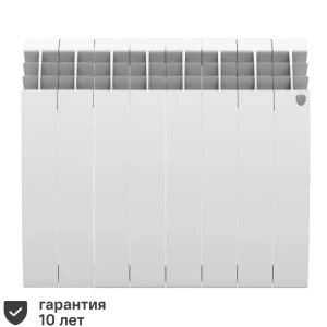 Радиатор секционный Royal Thermo Biliner Alum 500/87 8 секций боковое подключение алюминий белый 82258106 STLM-2021673