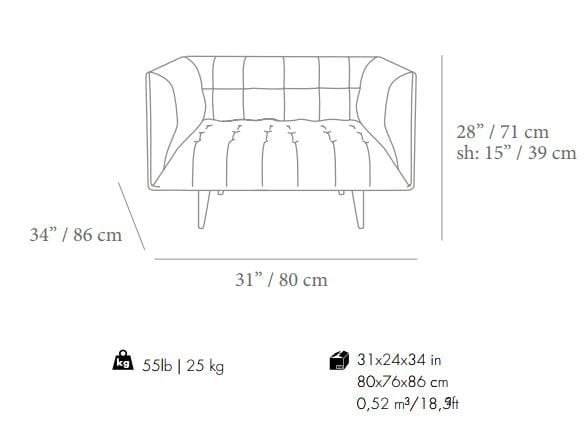 Тканевое кресло с подлокотниками Mambo Unlimited Ideas ARCH-00057634 - Вид №4