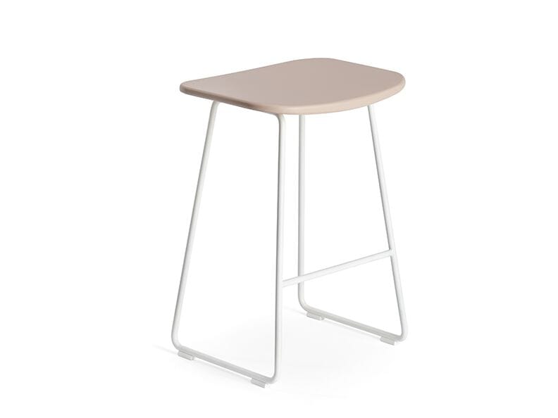 Низкий стальной табурет с сиденьем из полипропилена Infiniti Klejn ARCH-00076963