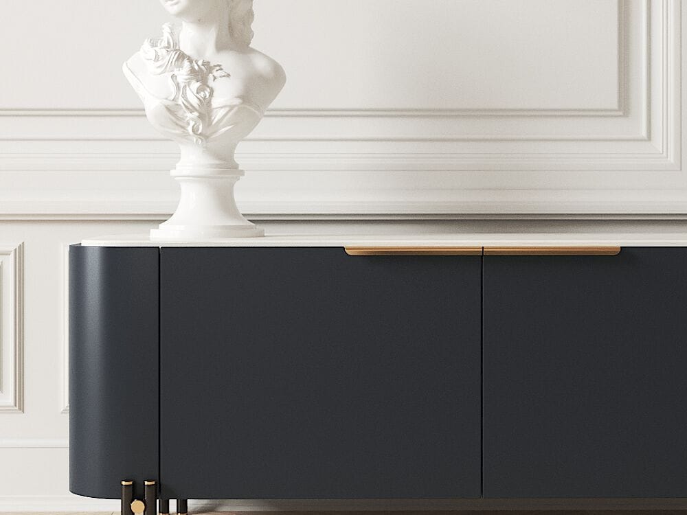 Низкий деревянный шкаф для телевизора с распашными дверцами PRADDY Natur ARCH-00134361 - Вид №2