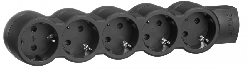 695038 Многорозеточный блок ''стандарт'' 5 x 2к+з - поставляется без кабеля черный Legrand 