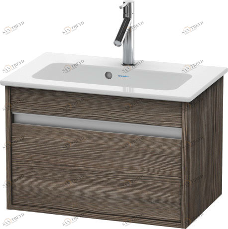 KT642205151 Тумбочка подвесная компакт Ketho #KT6422 600 x 385 мм Сосна коричневая, декор Duravit