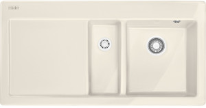 124.0335.865 Best, серия mythos, керамика, мойка mtk 651-100, установка сверху, вентиль-автомат, чаша справа, ваниль Franke Franke Mythos