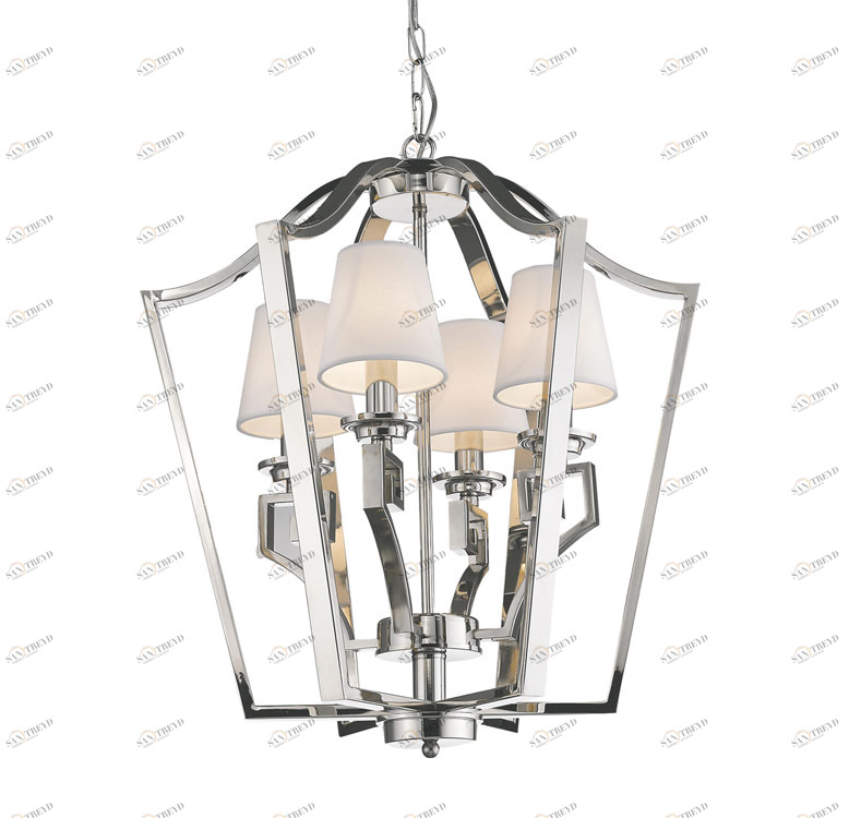 Светильник подвесной на 4 лампы 65х55 см белый Presidential KM0701P-4 DELIGHT COLLECTION ДИЗАЙНЕРСКИЕ 00-3883065 Белый;серебро 